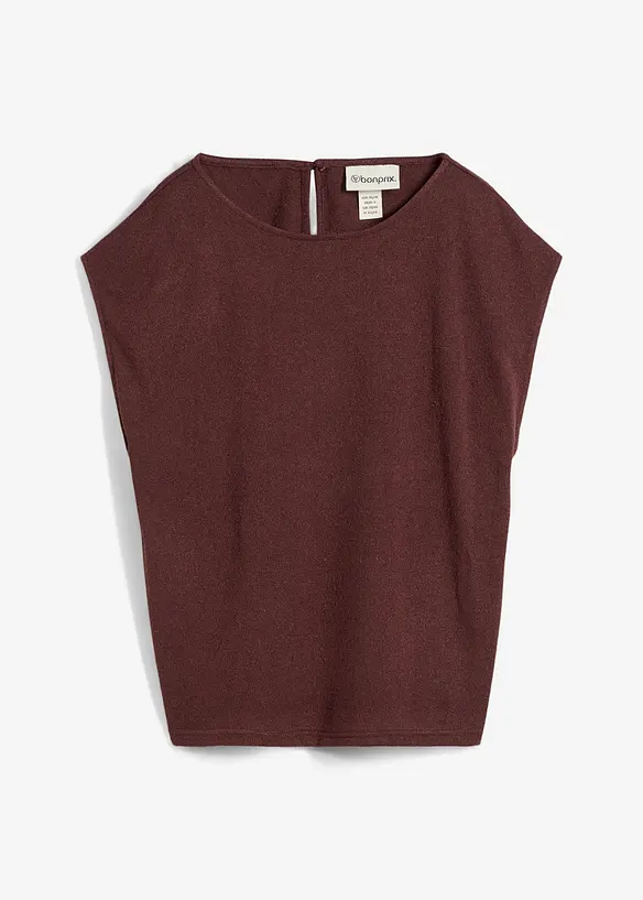 Oversizetopp med stickad look, bonprix