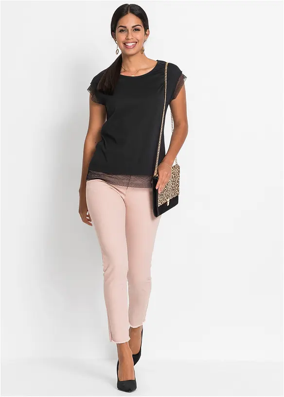 Topp av bomull i fyrkantig modell, bonprix