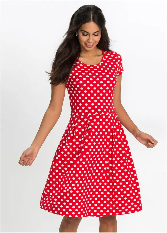 Jerseykl&auml;nning i viskosmix, bonprix