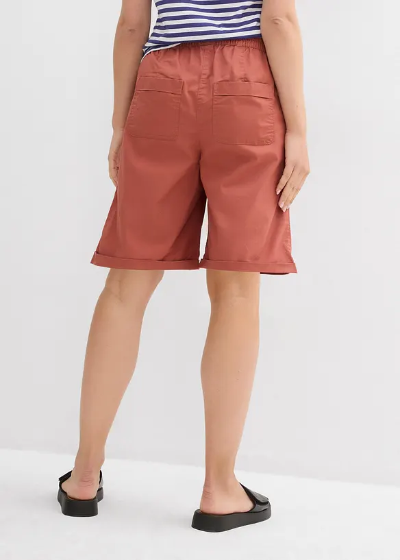 Papertouch-bermudas av bomull, bonprix