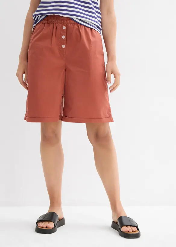 Papertouch-bermudas av bomull, bonprix