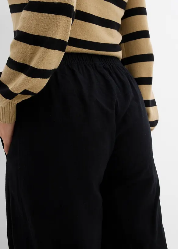 Palazzobyxa i ren bomull, bonprix