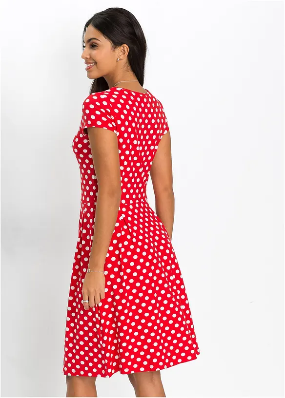 Jerseykl&auml;nning i viskosmix, bonprix