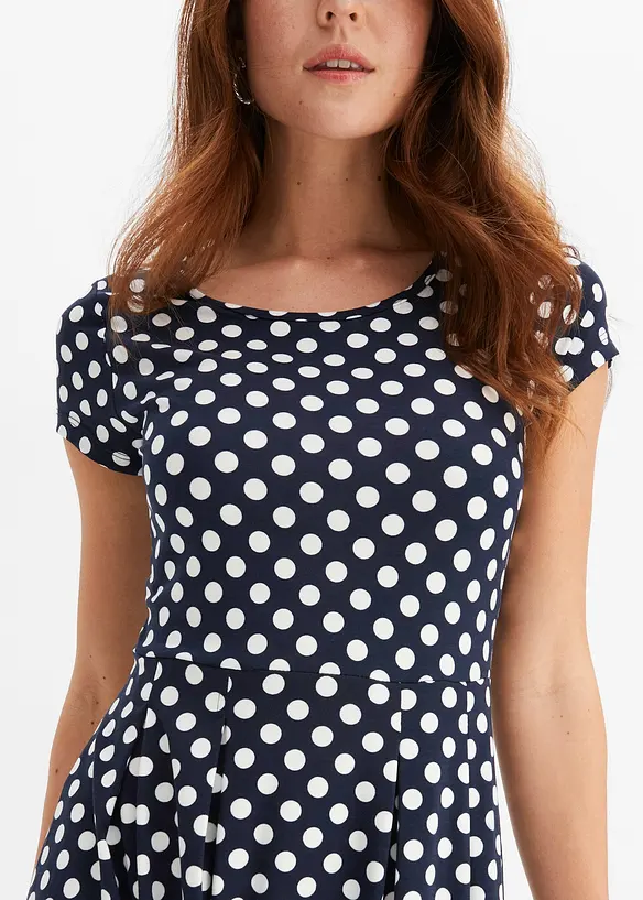 Jerseykl&auml;nning i viskosmix, bonprix