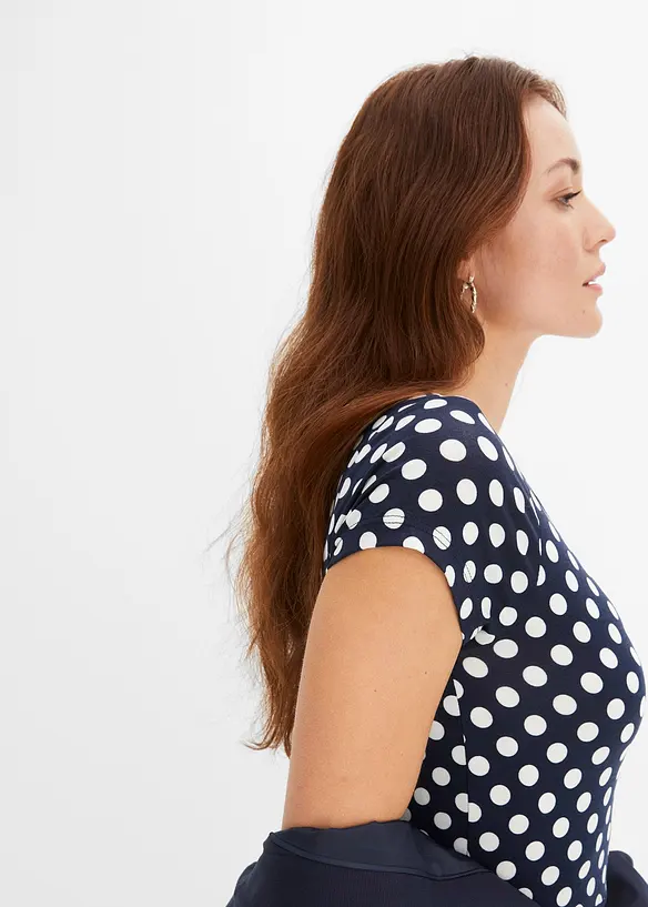 Jerseykl&auml;nning i viskosmix, bonprix