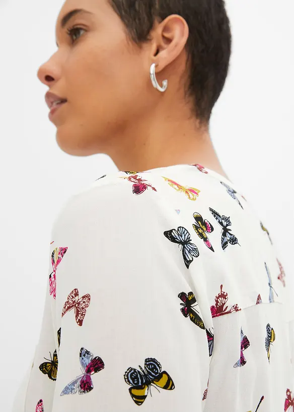 Blus av mjuk viskos, bonprix