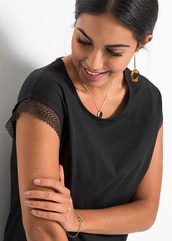 Topp av bomull i fyrkantig modell, bonprix