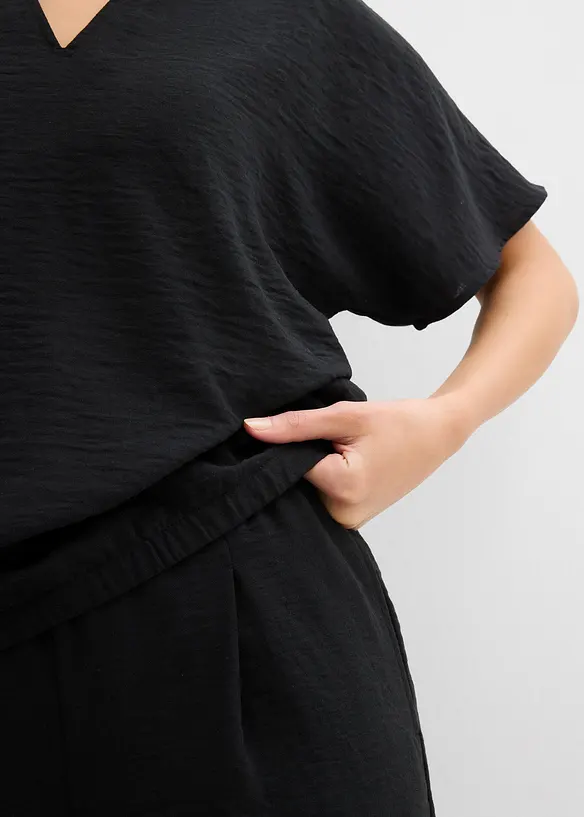 Oversizeblus med res&aring;r i nederkanten, bonprix