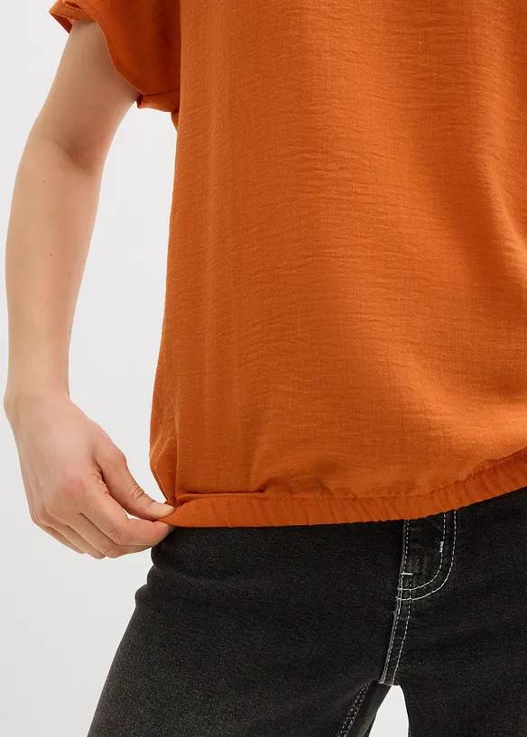 Oversizeblus med res&aring;r i nederkanten, bonprix