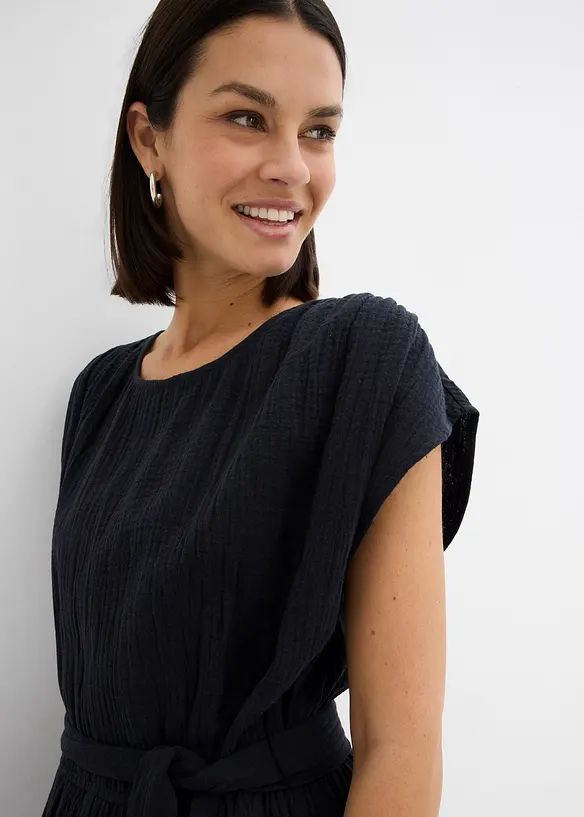 Kl&auml;nning i midil&auml;ngd, av ren bomull, bonprix