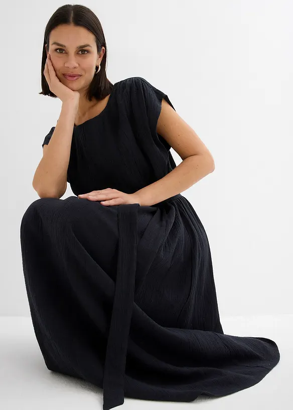 Kl&auml;nning i midil&auml;ngd, av ren bomull, bonprix