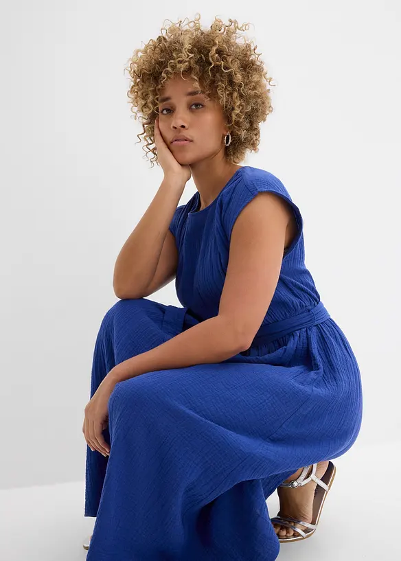 Kl&auml;nning i midil&auml;ngd, av ren bomull, bonprix