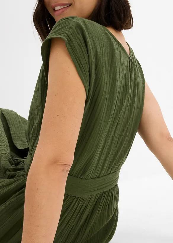 Kl&auml;nning i midil&auml;ngd, av ren bomull, bonprix