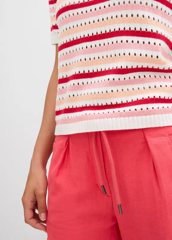 Stickad topp med randm&ouml;nster, bonprix