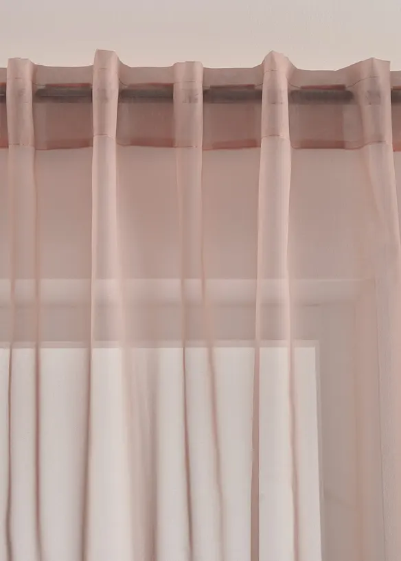 Gardin av l&auml;tt voile med dolda h&auml;llor (1-pack), bonprix