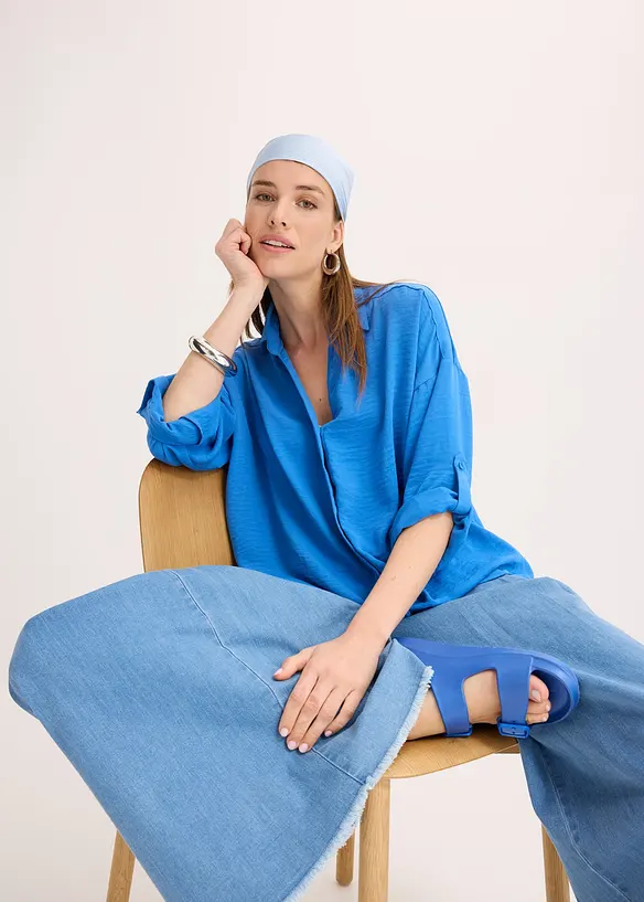 Blus i l&auml;tt kr&auml;pp, bonprix