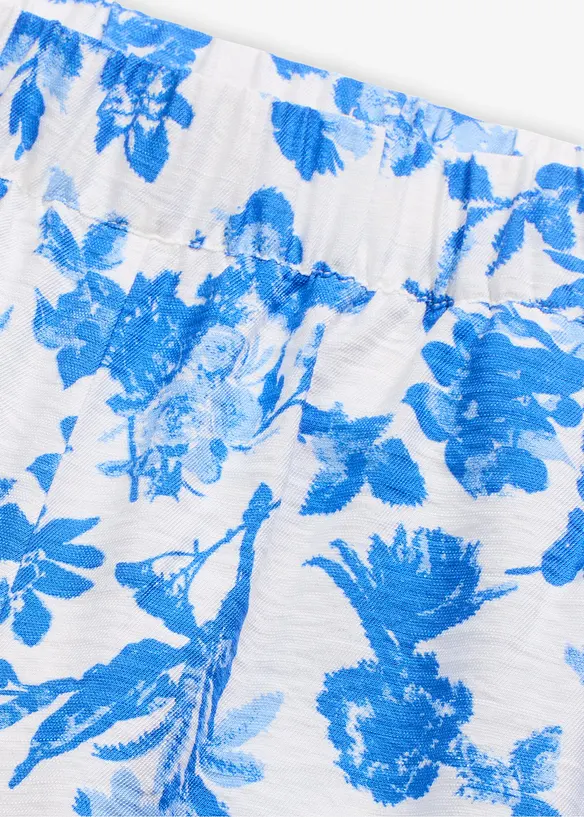 Culottebyxa i b&ouml;ljande viskosmix, bonprix