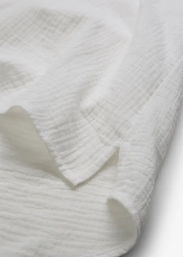 Kort&auml;rmad blus i luftig muslin, bonprix