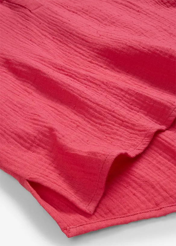 Kort&auml;rmad blus i luftig muslin, bonprix