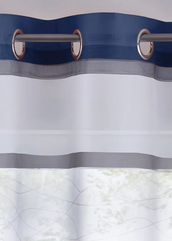 Transparent gardin med tv&auml;rr&auml;nder (1-pack), bonprix