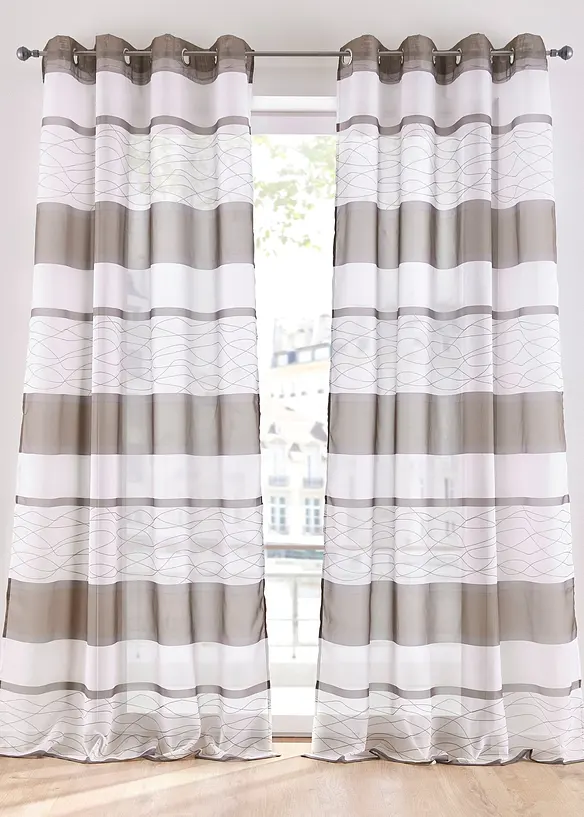 Gardin med &aring;tervunnen polyester (1-pack), bonprix