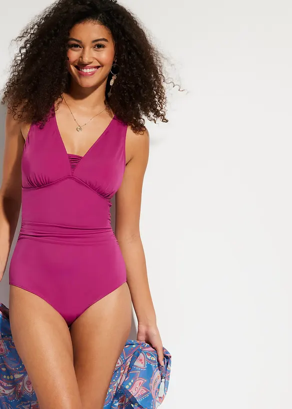 Baddr&auml;kt med medelh&ouml;g, formande effekt och breda axelband, bonprix