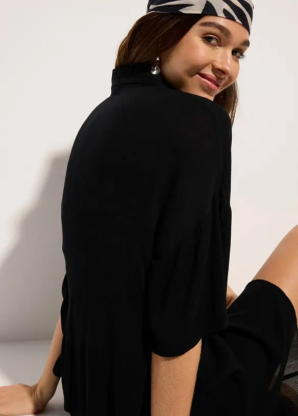 Kort strandblus i viskos med mjukt fall, bonprix