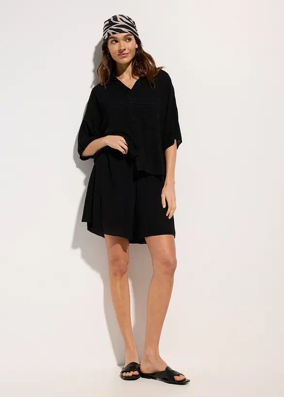 Kort strandblus i viskos med mjukt fall, bonprix