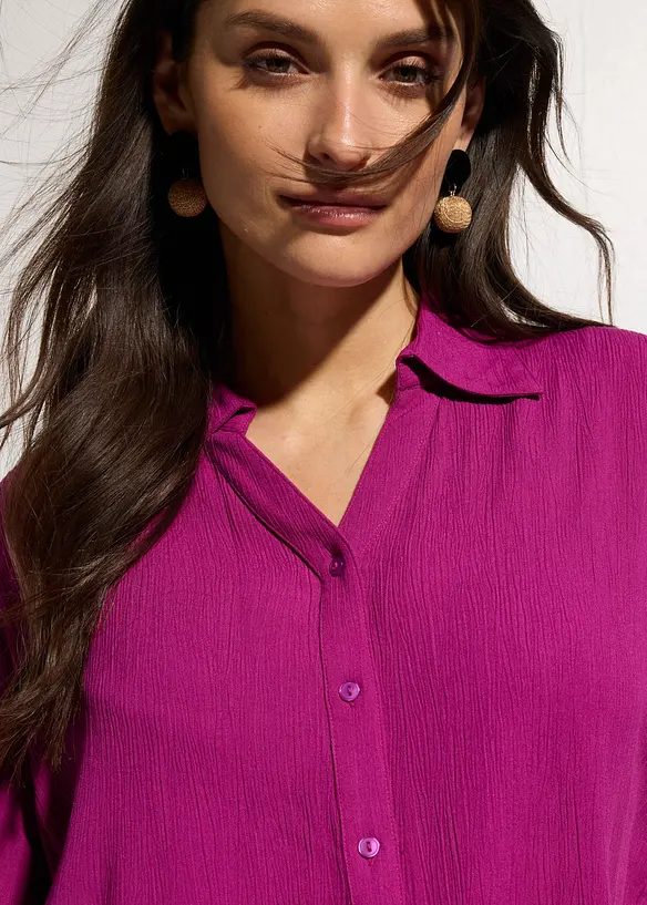 Kort strandblus i viskos med mjukt fall, bonprix