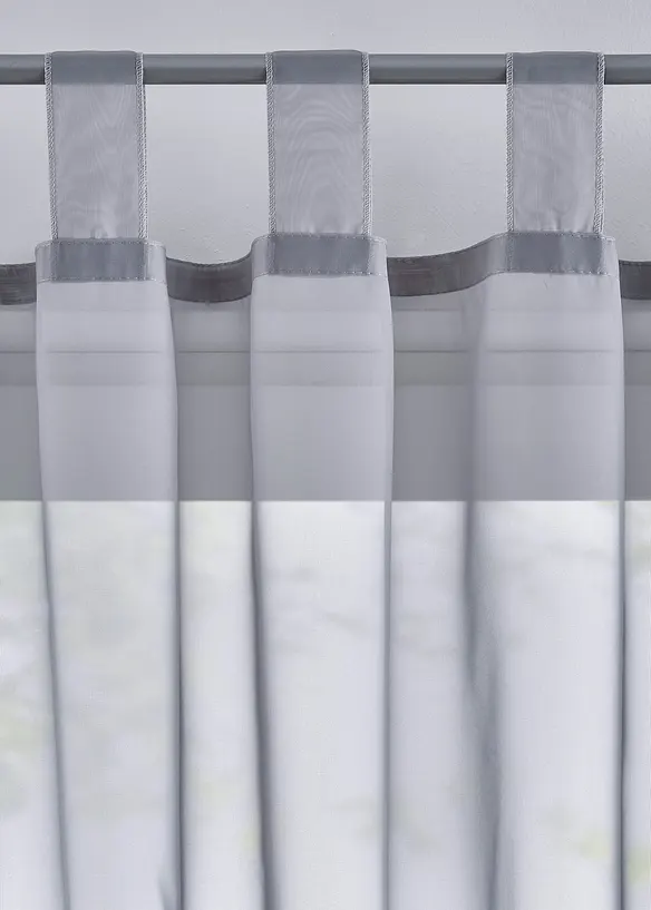 Gardin av l&auml;tt voile (2-pack), bonprix