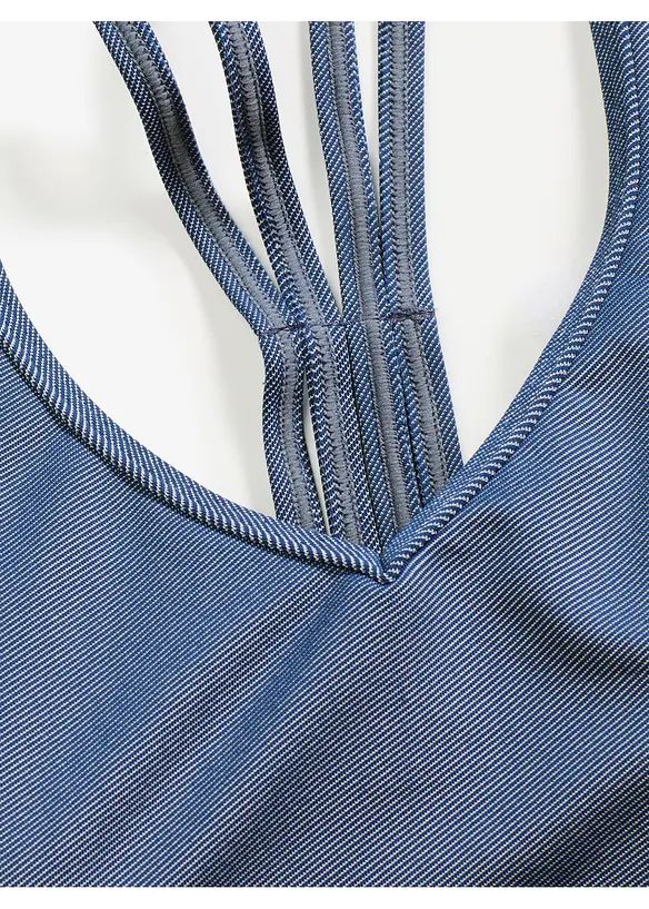 Bikini med BH-topp (2 delar) och jeanslook, bonprix