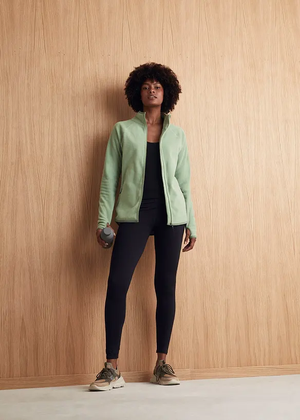 Fleecejacka med fickor med dragkedja, bonprix