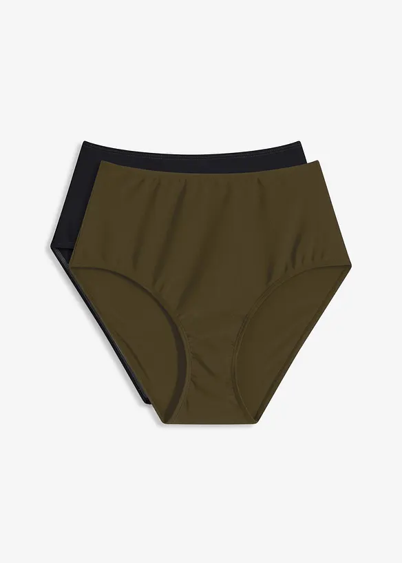 Bikinibyxa med h&ouml;g midja (2-pack), bonprix