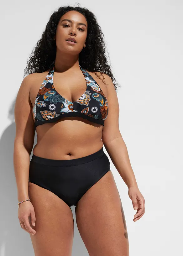 Bikinibyxa med h&ouml;g midja och l&auml;tt formande effekt, bonprix