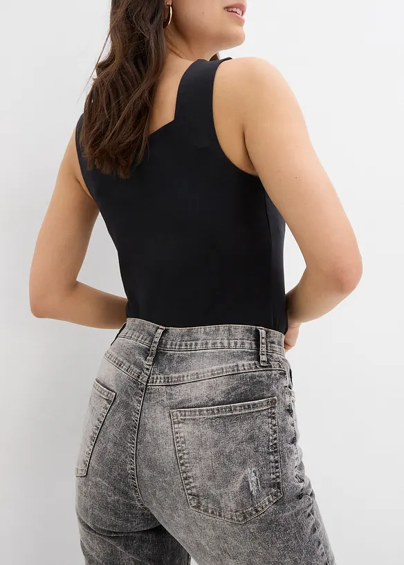 Mom jeans med destroyed-effekter, bonprix