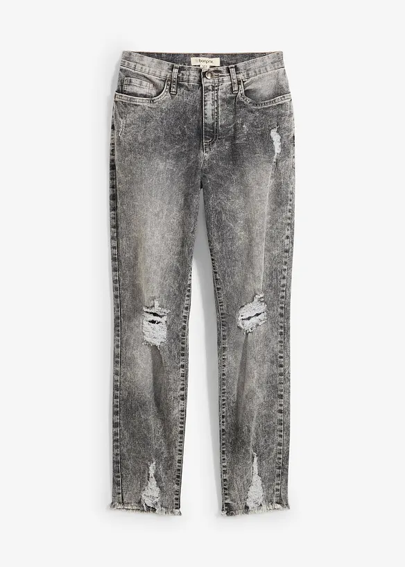 Mom jeans med destroyed-effekter, bonprix