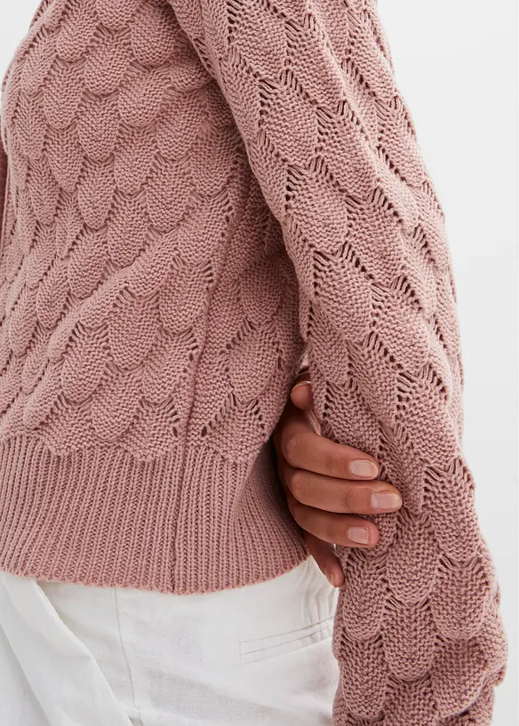 H&aring;lm&ouml;nstrad cardigan, bonprix