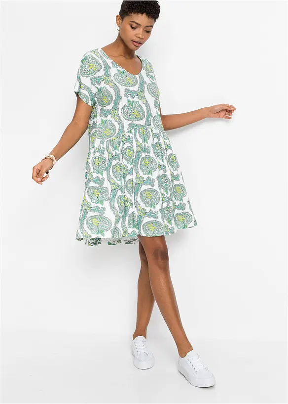 Trik&aring;kl&auml;nning i mjuk viskosmix, bonprix