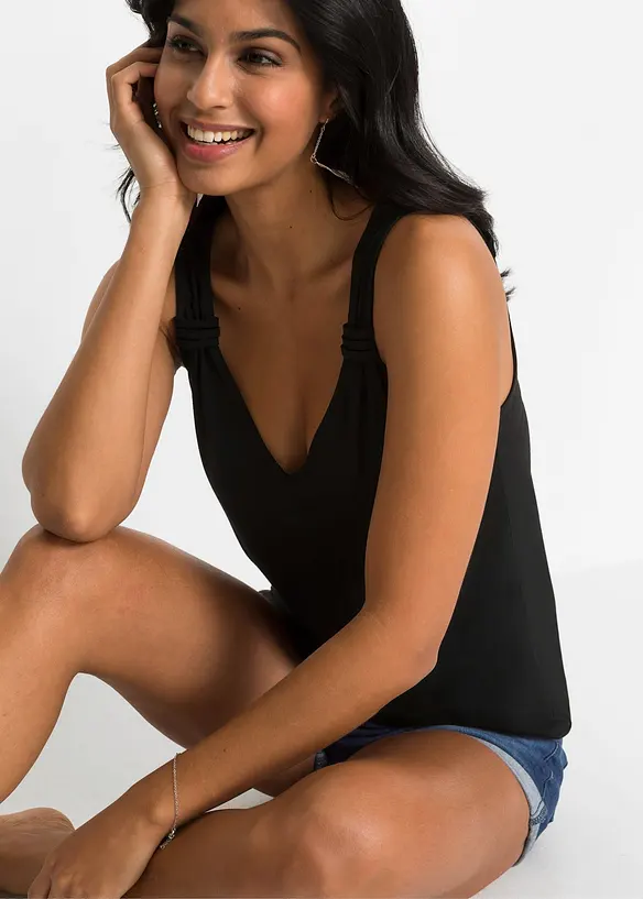 Jerseylinne av ren viskos, bonprix