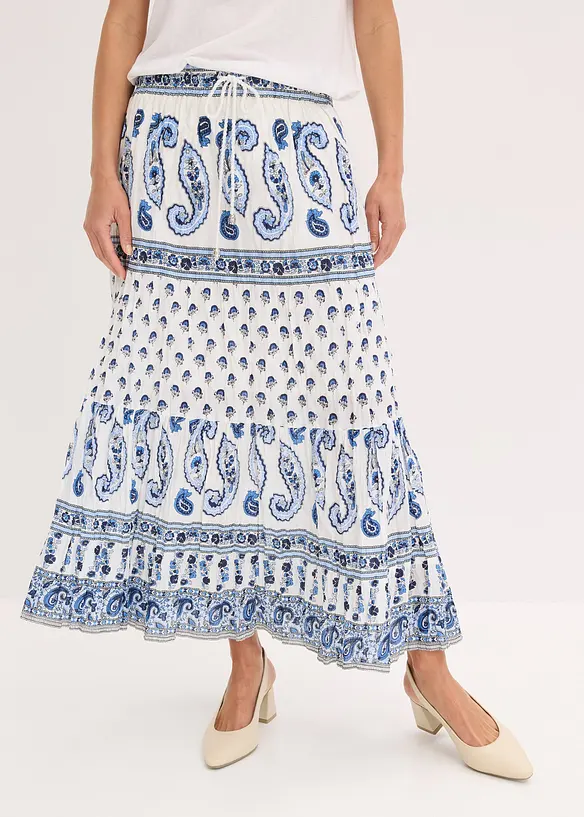 L&aring;ng kjol i bomull, bonprix