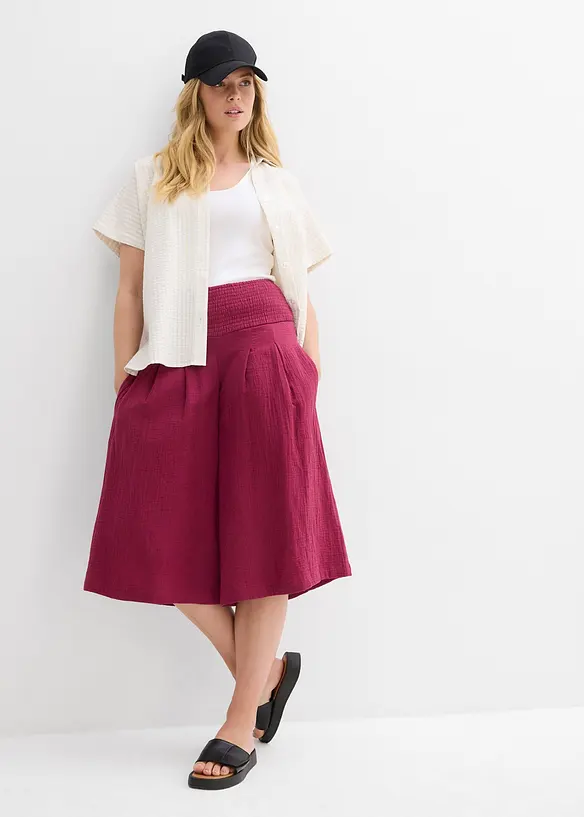 Capribyxa i mjuk muslin, bonprix