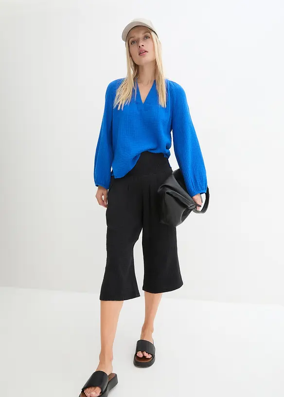 Capribyxa i mjuk muslin, bonprix