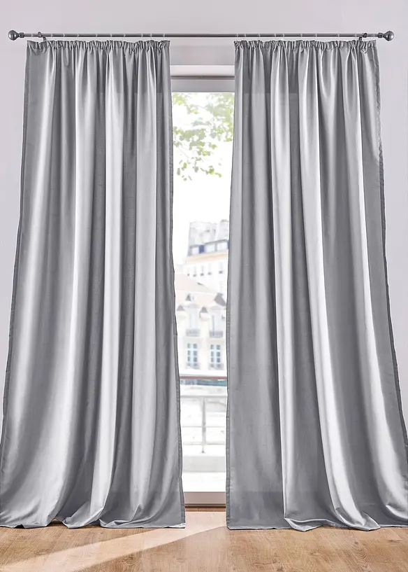 Gardinl&auml;ngd av mikrofibermaterial  (2-pack), bonprix