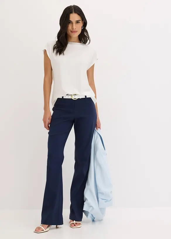 Stretchbyxa i bootcutmodell, bonprix