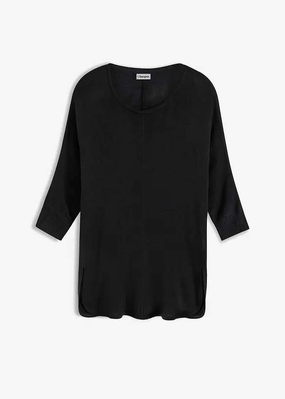 Finstickad tr&ouml;ja med 3/4-&auml;rm, bonprix