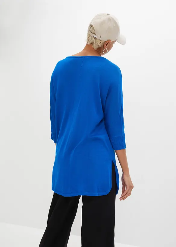 Finstickad tr&ouml;ja med 3/4-&auml;rm, bonprix