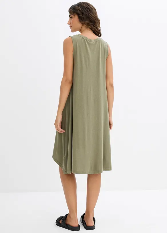 Jerseykl&auml;nning med sn&ouml;rning, bonprix