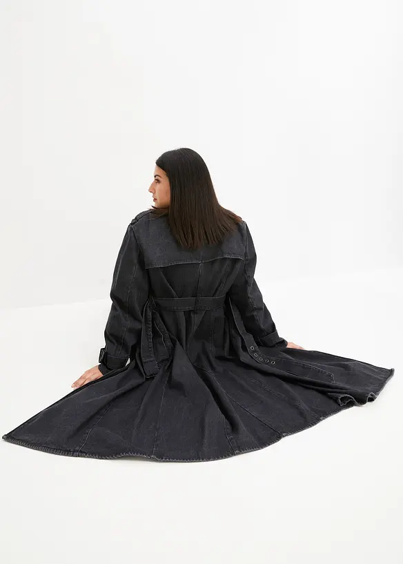 Trenchcoat i denim, bonprix
