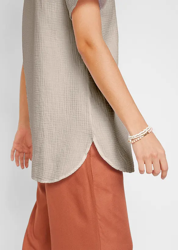 L&aring;ng muslintunika i ren bomull, bonprix