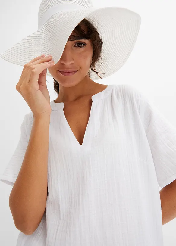 L&aring;ng muslintunika i ren bomull, bonprix